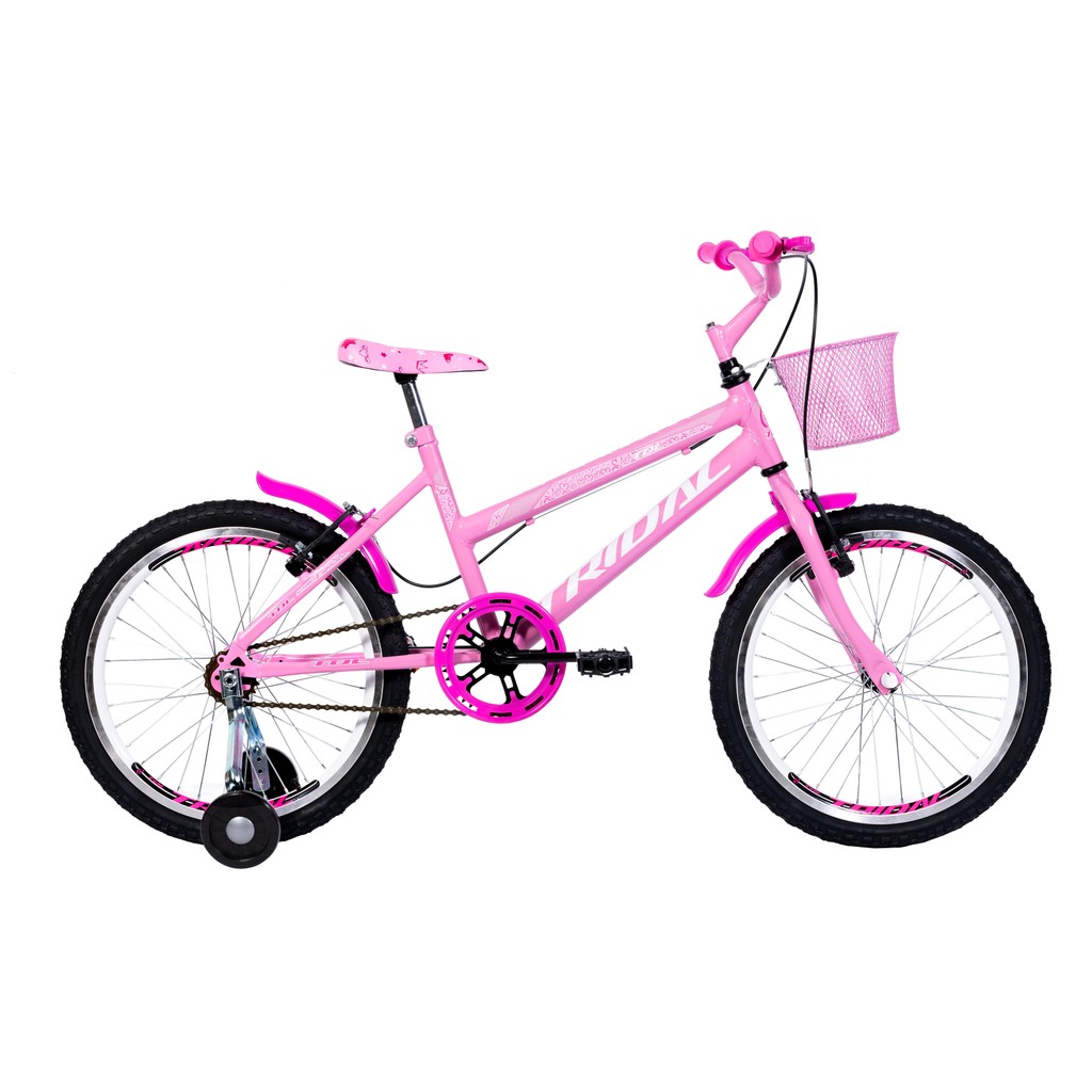 Bicicleta Infantil Aro 20 Tridal Feminina com Roda Lateral