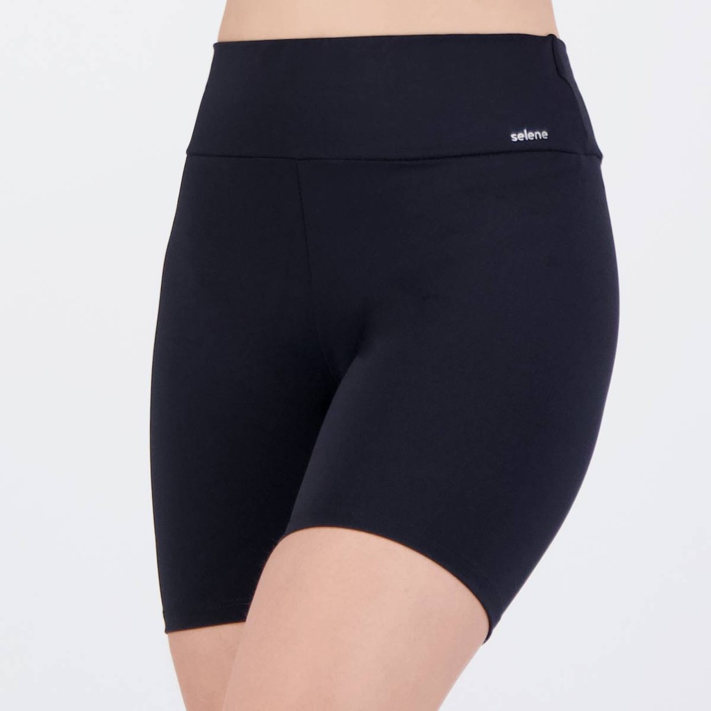 Bermuda Selene Basic Feminina Preta em Oferta na Shopee