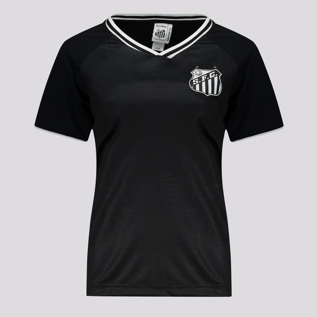 Camisa Santos Ponto Feminina Preta em Oferta na Shopee