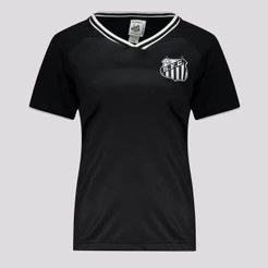 Camisa Santos Ponto Feminina Preta