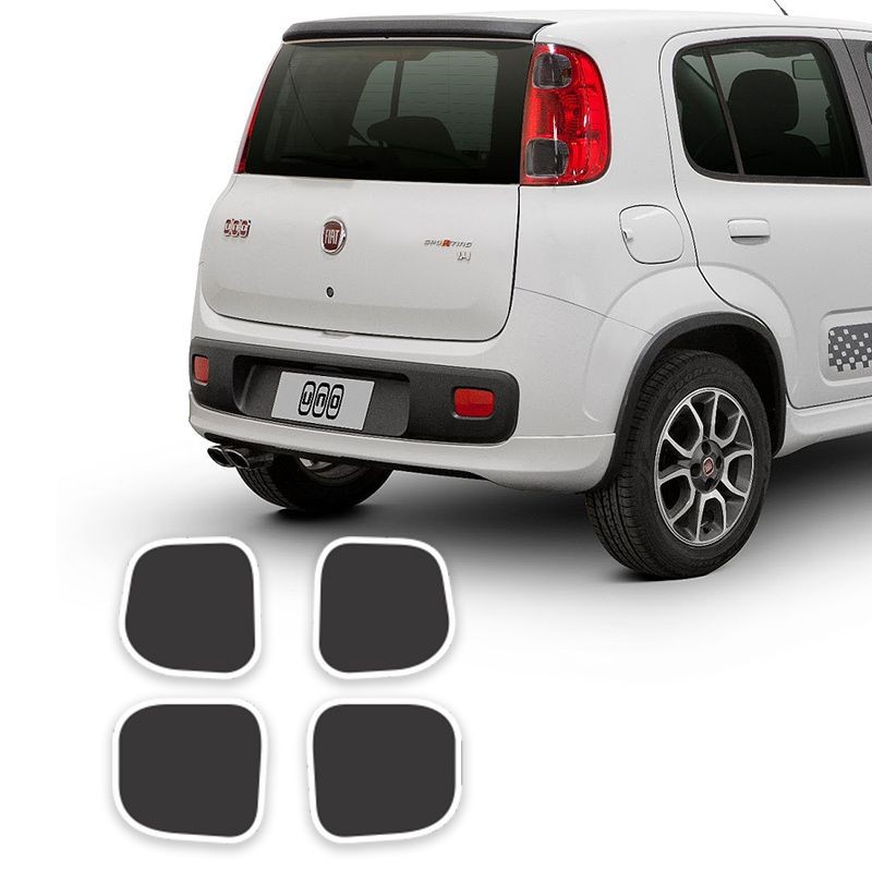 Par Aplique Da Lanterna Uno Novo 10/14 Mascara Negra Fume em Oferta na Shopee