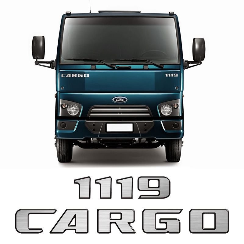 Kit Adesivos Ford Cargo 1119 Emblemas Capo Escovado Resinado em Oferta na Shopee