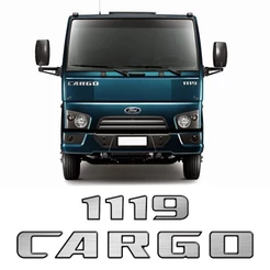 Kit Adesivos Ford Cargo 1119 Emblemas Capo Escovado Resinado