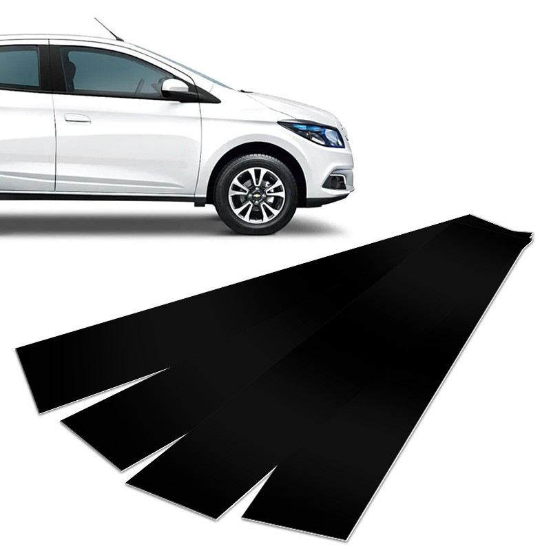 Adesivo Blackout Coluna De Portas Carro Universal - 4 Peças