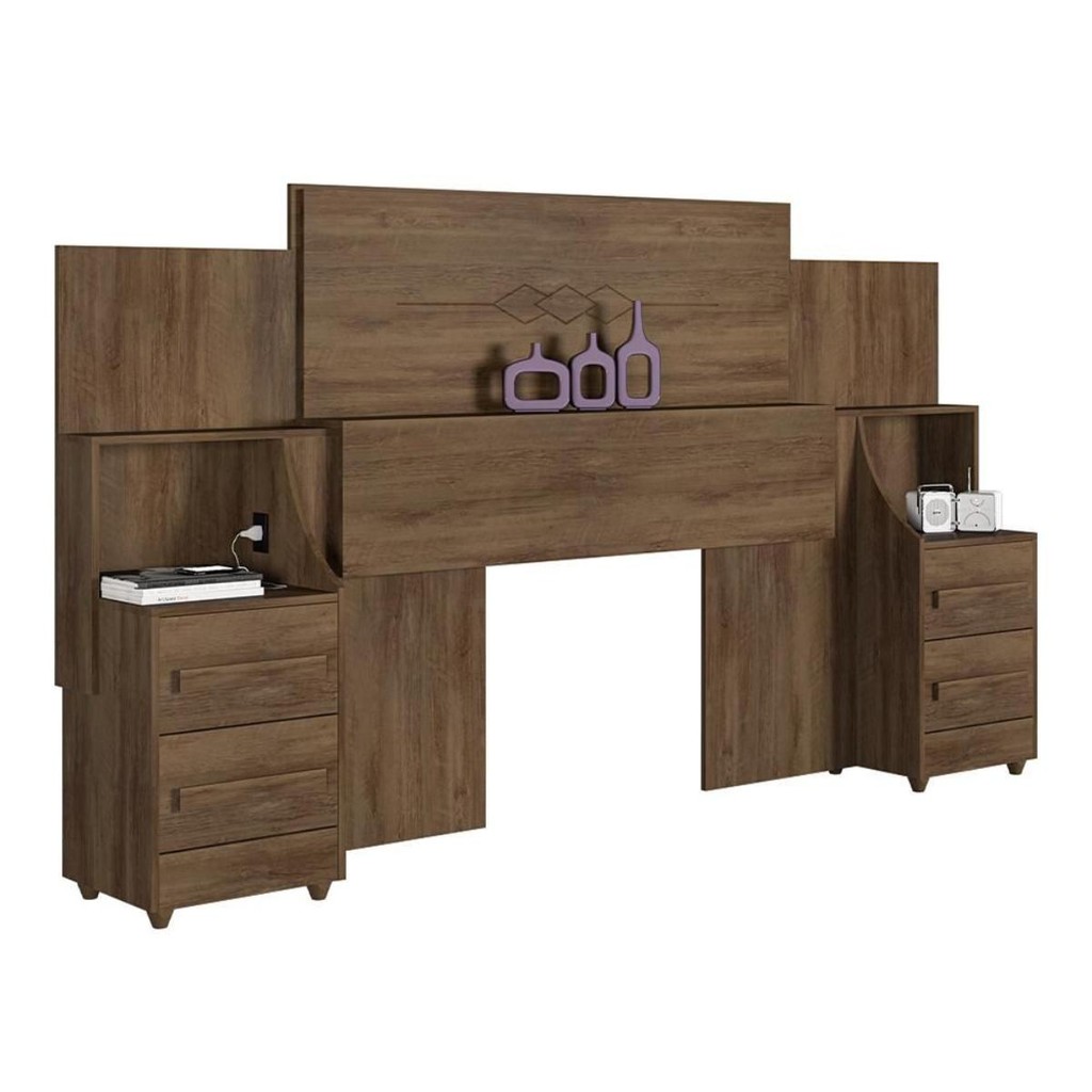 Cabeceira Regulavel com Mesas Luca Freijó em Oferta na Shopee