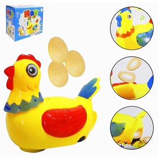 Galinha de Brinquedo Bate e Volta, Gira 360°, Bota Ovos com Som e Luzes em Oferta na Shopee
