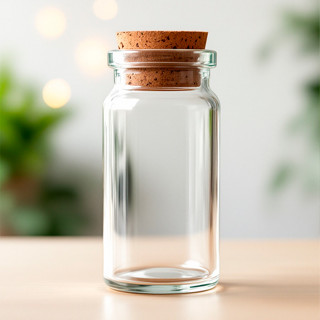 Potinho de Vidro com Tampa de Rolha - 5,5x2,8cm - 27ml - 1 unidade - Rizzo em Oferta na Shopee
