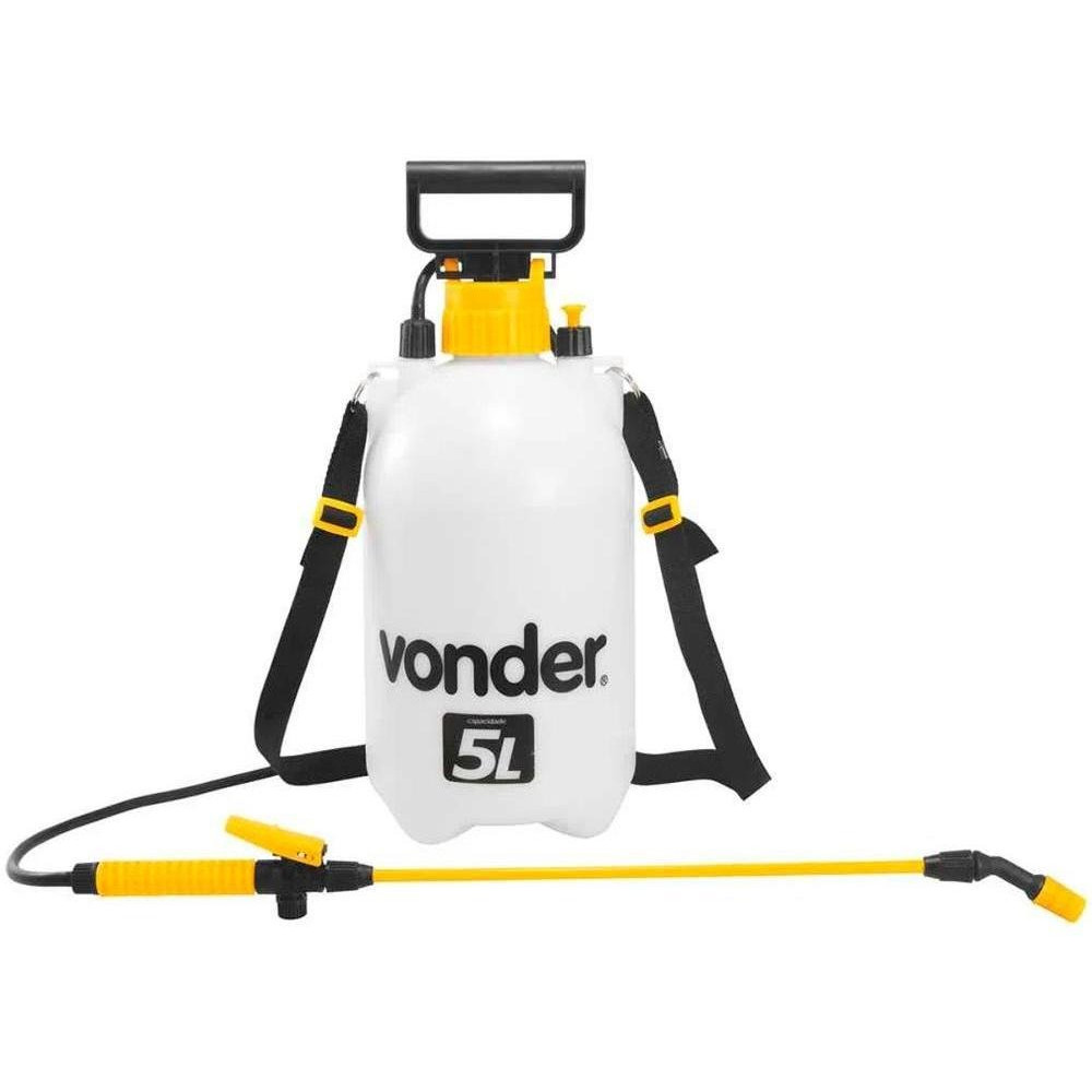 Pulverizador Borrifador 5 Litros Com Compressão Prévia Jato Regulável Vonder
