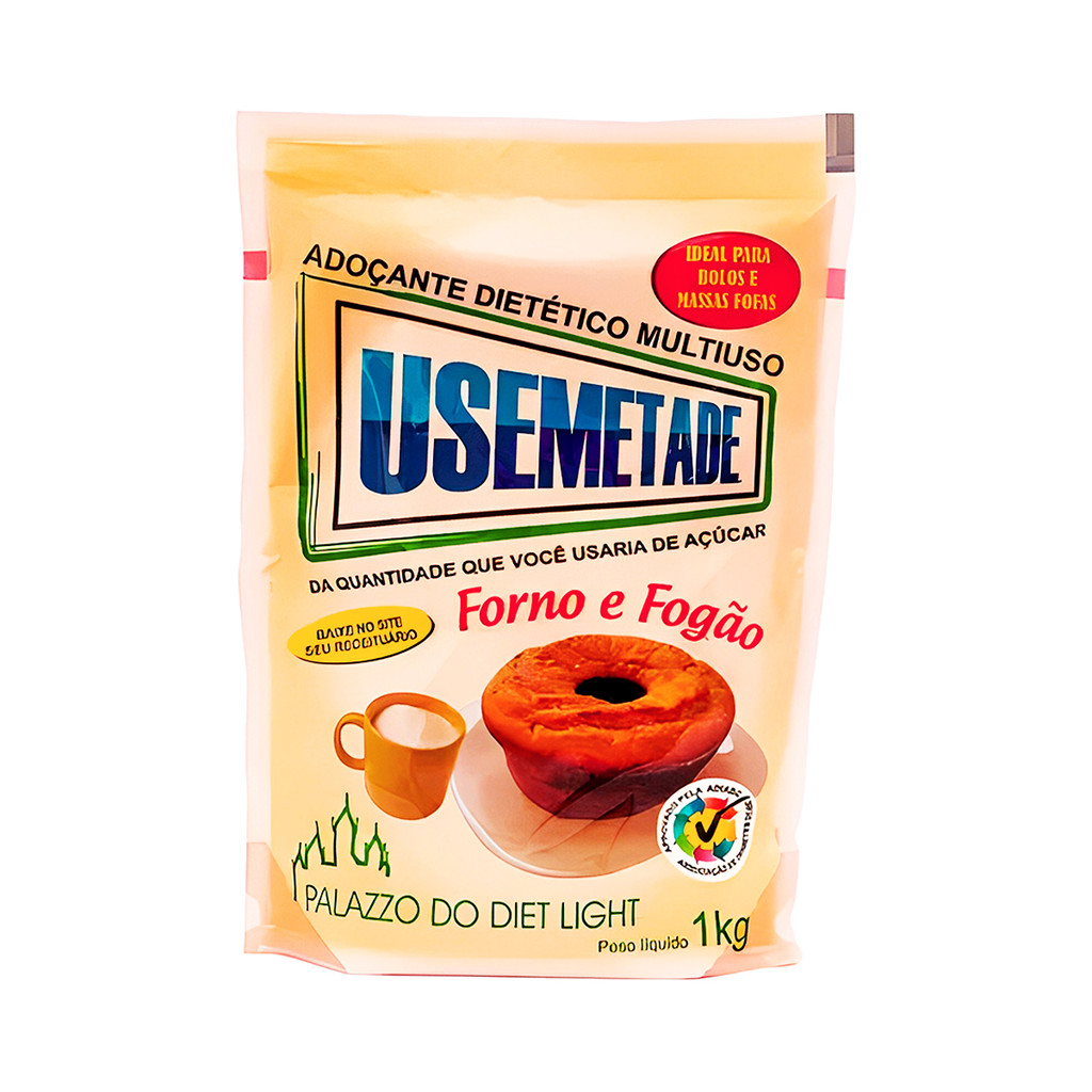 Adoçante Usemetade  Pacote 1kg - Forno e Fogão - Sem Glúten em Oferta na Shopee