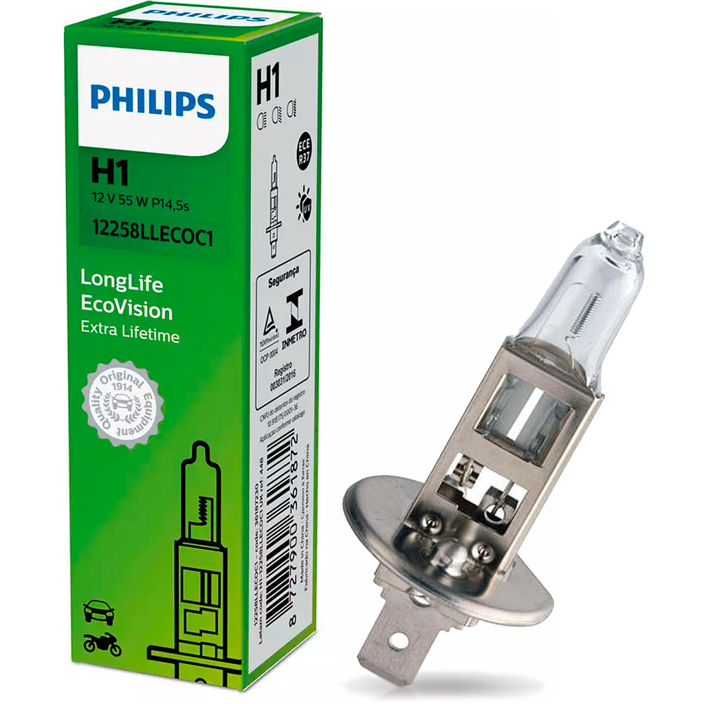 Lâmpada Philips LongLife Ecovision Amarela Unidade 3100K - Dura 4x Mais