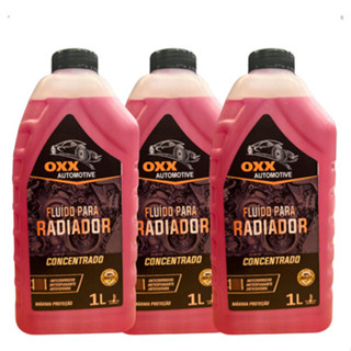 Kit 3 Litros de Aditivo Radiador Concentrado Oxx Rosa em Oferta na Shopee
