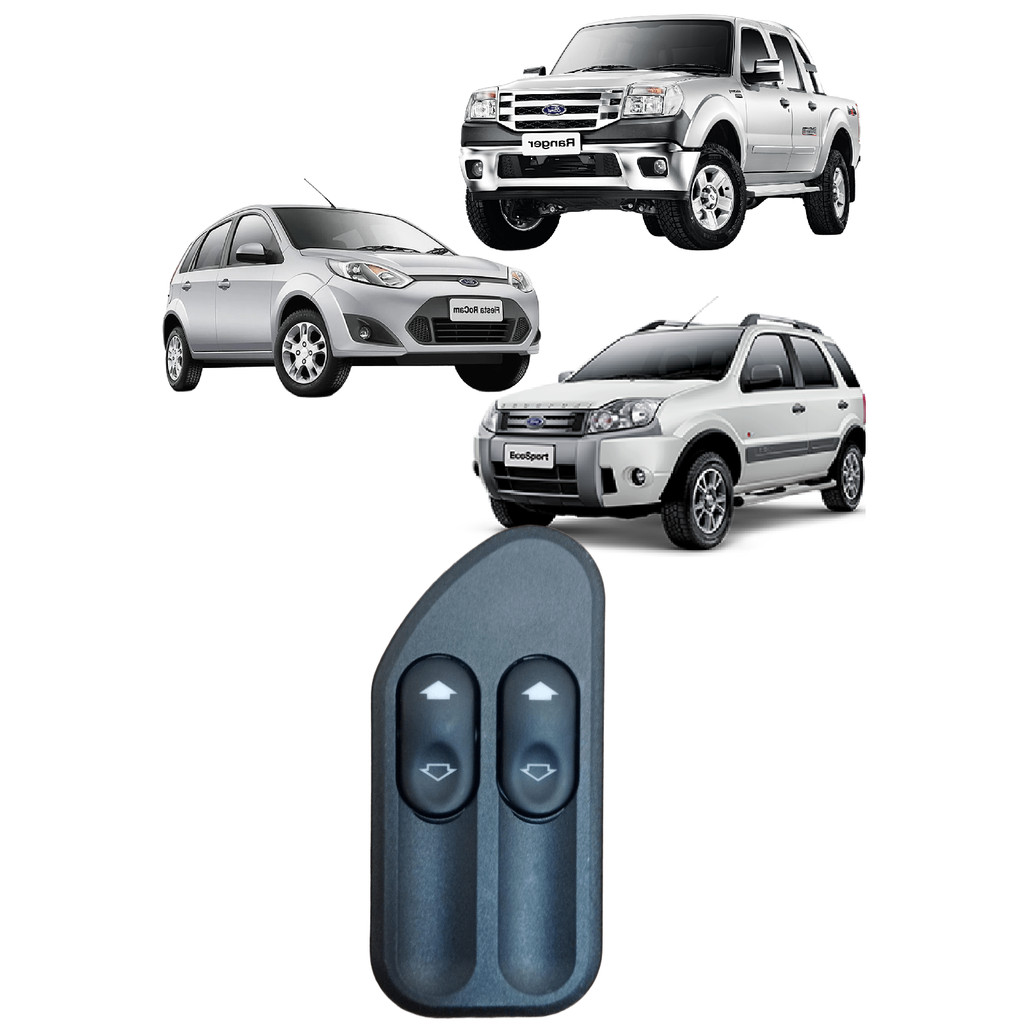 Botao Interruptor Vidro Elétrico Ford Fiesta Ecosport Ranger 2003 Á 2012 Duplo