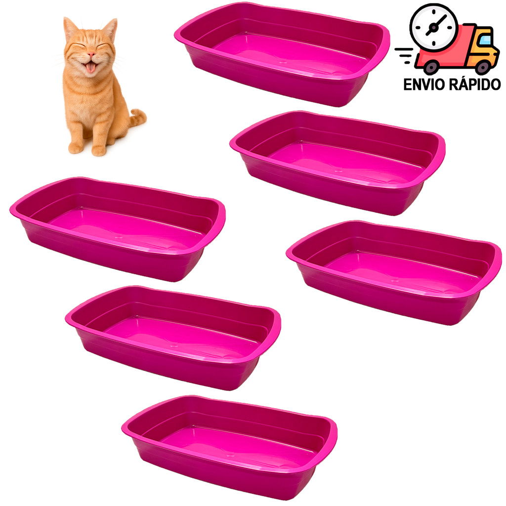 Kit 6 Caixas de Areia Para Gato Atacado Bandeja Higiênica Gatos em Oferta na Shopee