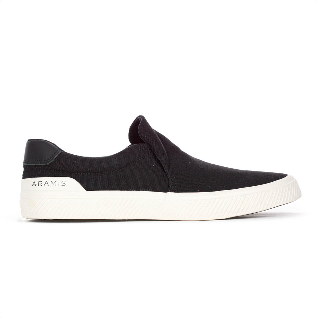 Tênis Aramis Daily Slip Canvas Preto e Off White - Masculino