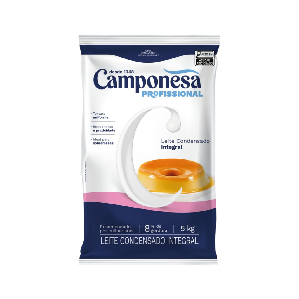 LEITE CONDENSADO INTEGRAL CAMPONESA C/ 5 KG