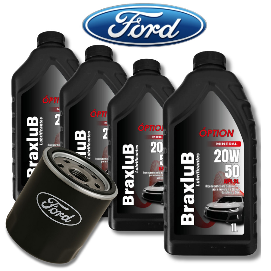 KIT TROCA DE ÓLEO 20W50 + FILTRO( MOTORES FORD ) em Oferta na Shopee