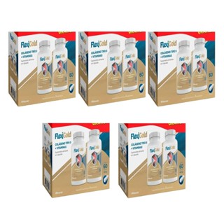 Kit 5 Special Pack Herbamed FlexiGold Colágeno Tipo II + Vitaminas Com 60 Cápsulas Cada em Oferta na Shopee