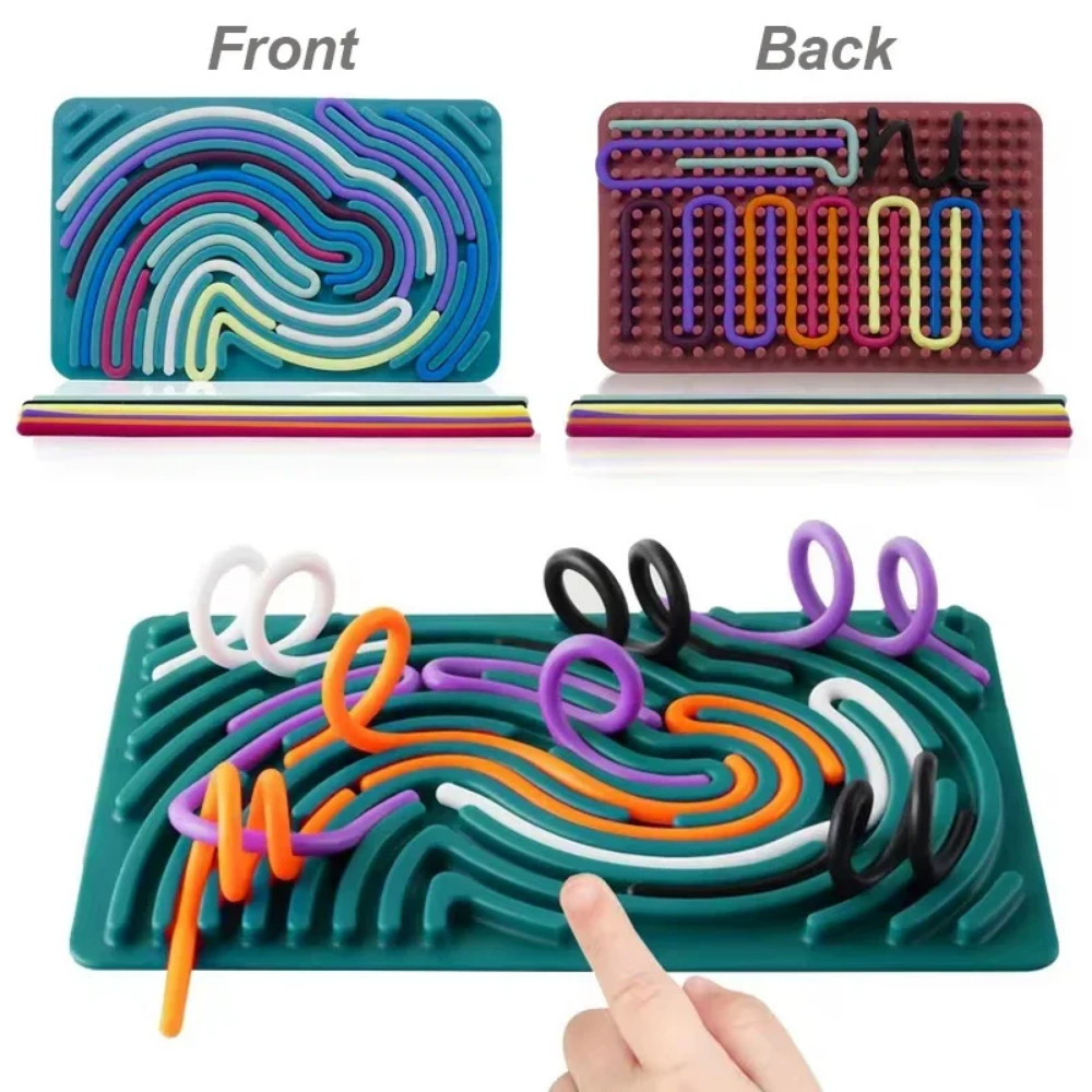 Montessori Brinquedo Relaxante Estresse Sensorial Placa De Atividade Para Criança Ocupado Habilidades Motoras Colorido H