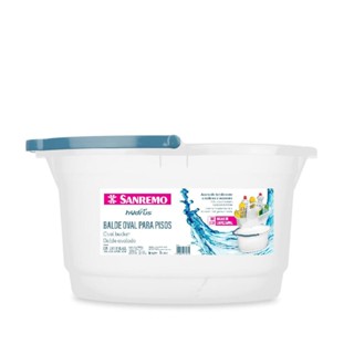 Balde Oval Plástico Transparente com Alça 14L Hydrus Sanremo em Oferta na Shopee