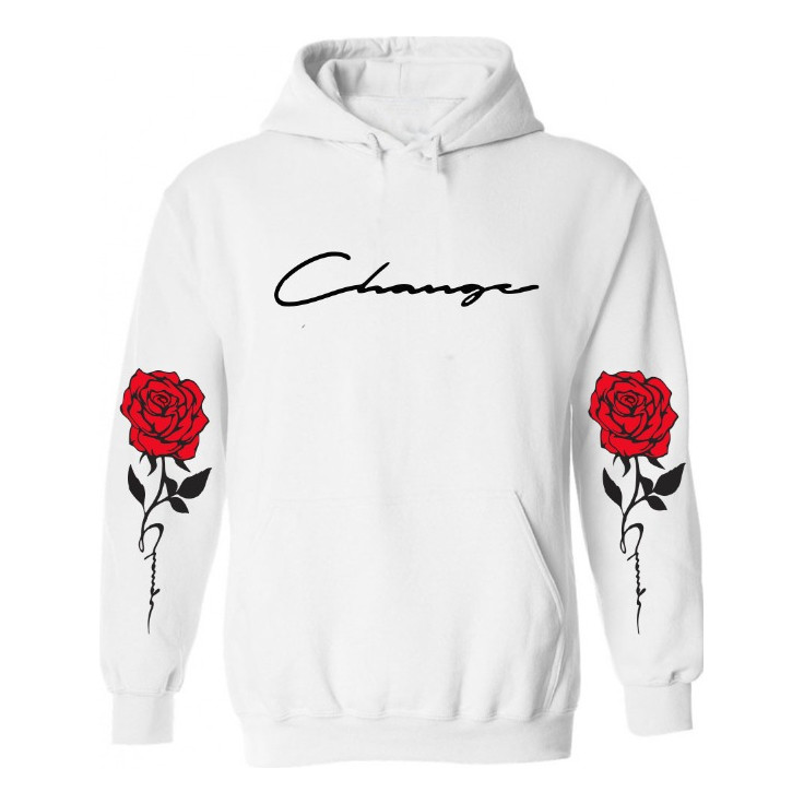 Blusa Moletom Masculino Change Flor Rosa Espinhos Promoção Casual Unissex Feminino Masculino Blusa De Frio