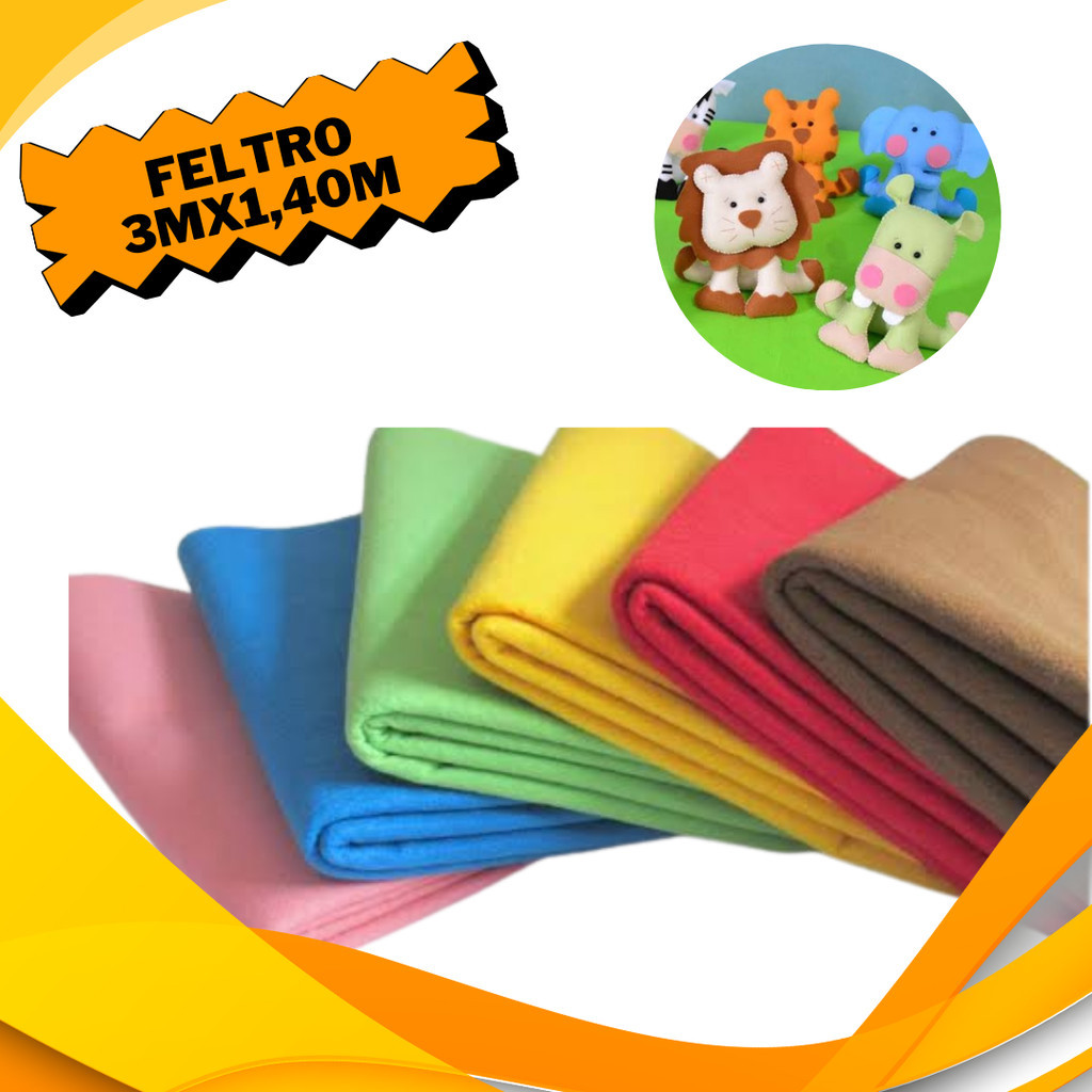Feltro Santa Fé Cores Lisas Artesanato Boneca Bichinho Lembrancinha Patchwork 3 Metros x 1,40 metro em Oferta na Shopee