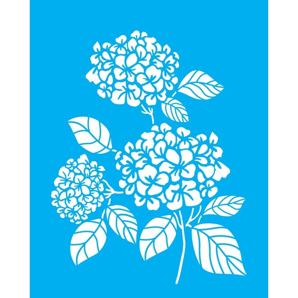 Stencil OPA 20x25 3409 Flores Hortênsias em Oferta na Shopee