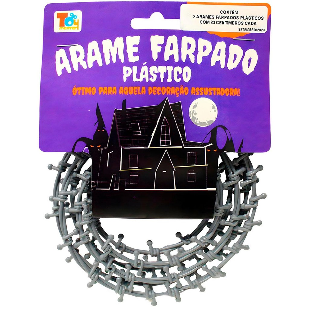 Decoração Halloween de Terror Arame Farpado de Brinquedo Fake pra Festa a Fantasia Casa e Jardim em Oferta na Shopee