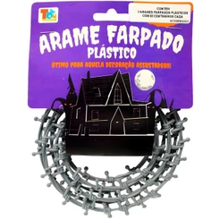 Decoração Halloween de Terror Arame Farpado de Brinquedo Fake pra Festa a Fantasia Casa e Jardim