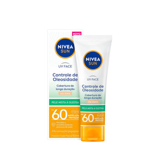 NIVEA Sun Protetor Solar Facial Controle Oleosidade Cor Clara FPS60 50ML em Oferta na Shopee