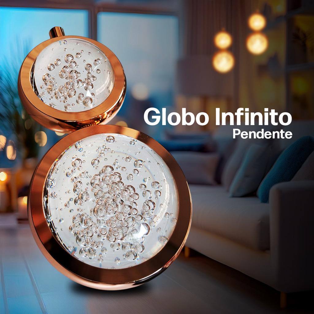 Luminária Pendente Led Lustre Infinito Moderno 110/220v