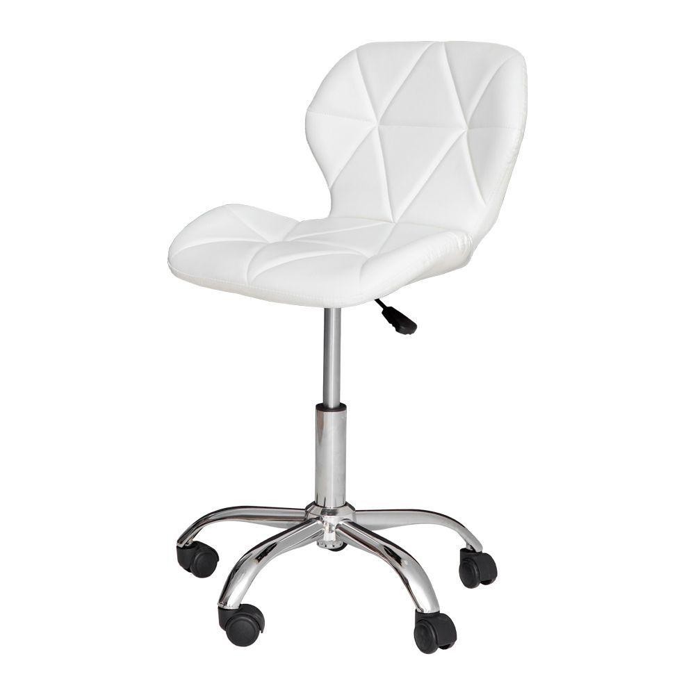 Cadeira Office Eiffel Slim Com Estofado De Couro Sintético Branca - Home & Living
