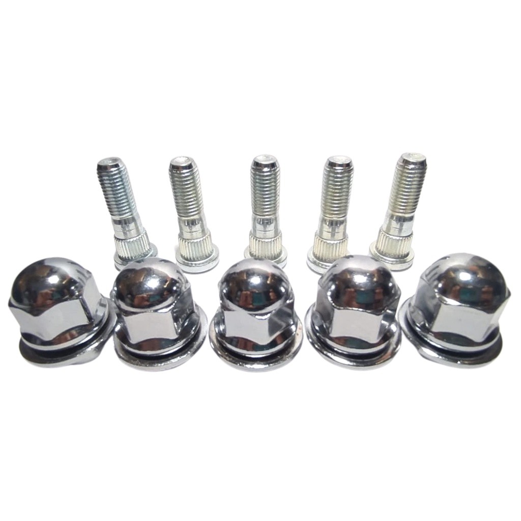 5 Parafusos Prisioneiro C/ Porca Roda Mitsubishi Triton L200