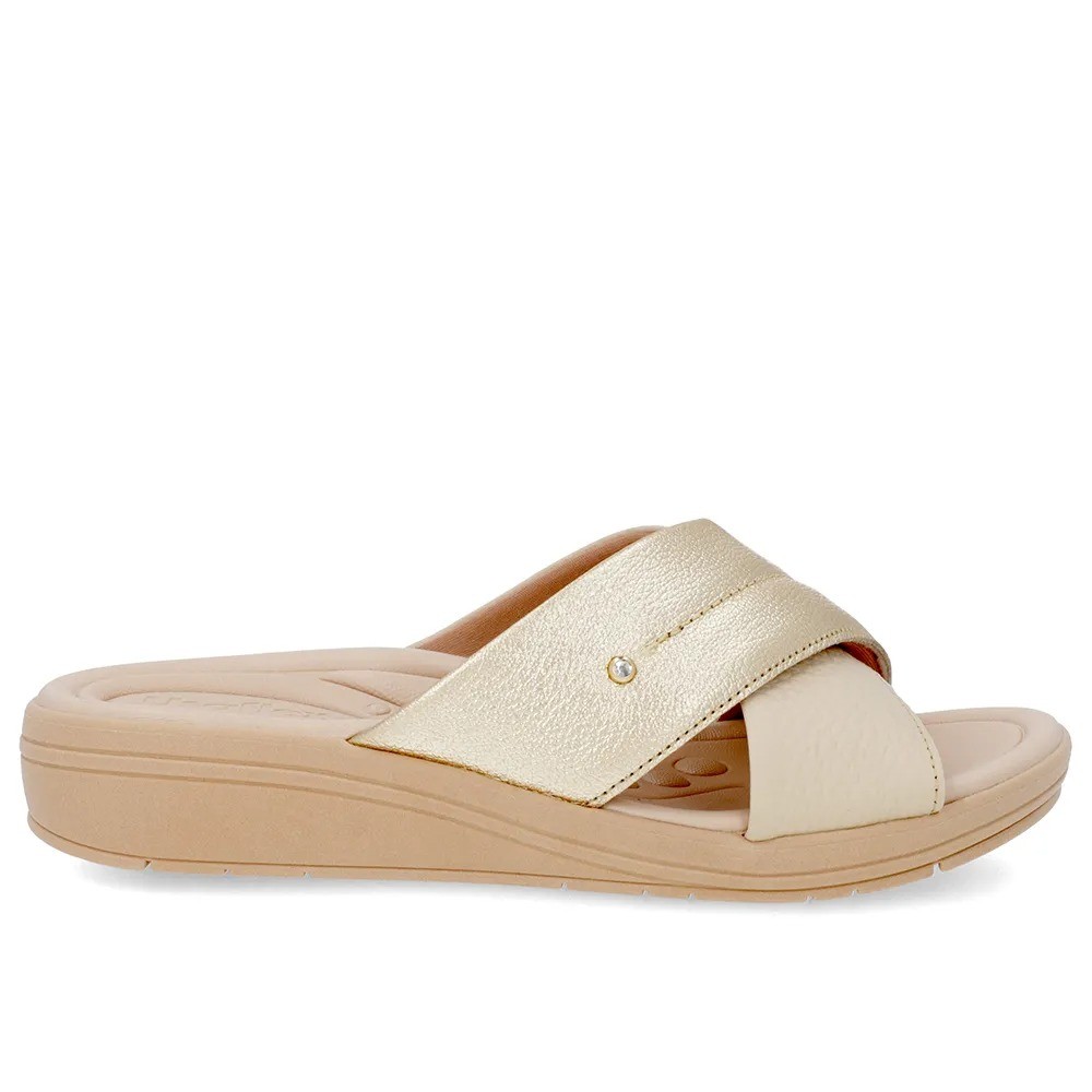 Tamanco Usaflex Feminino Anabela Couro AK0510