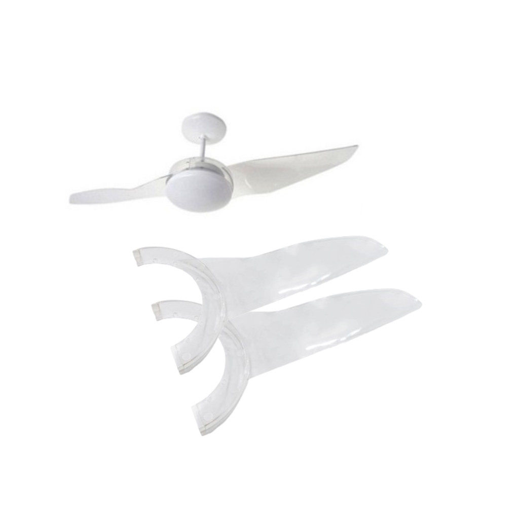 Hélice  2 pás Cirstal P/ Ventilador De Teto Aliseu - Double
