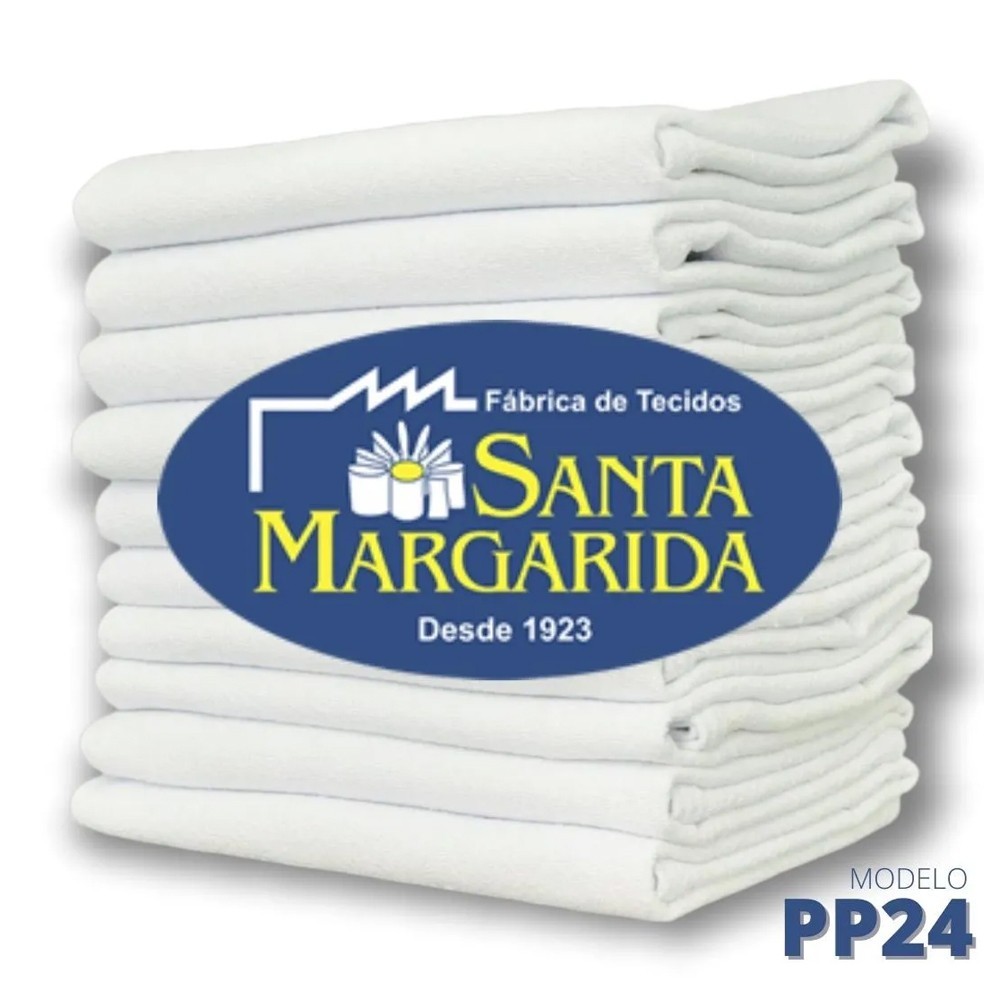 Kit 10 Pano De Prato Branco Liso 41 X 69  SANTA MARGARIDA 10 PEÇAS PP24 em Oferta na Shopee