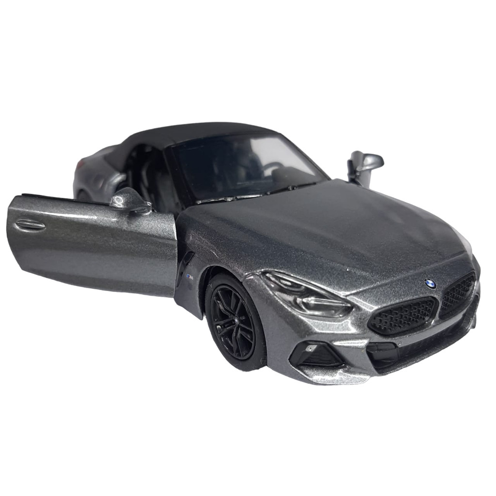 Miniatura Bmw Z4 Conversível Metal Fricção 1/34 Cinza Carro