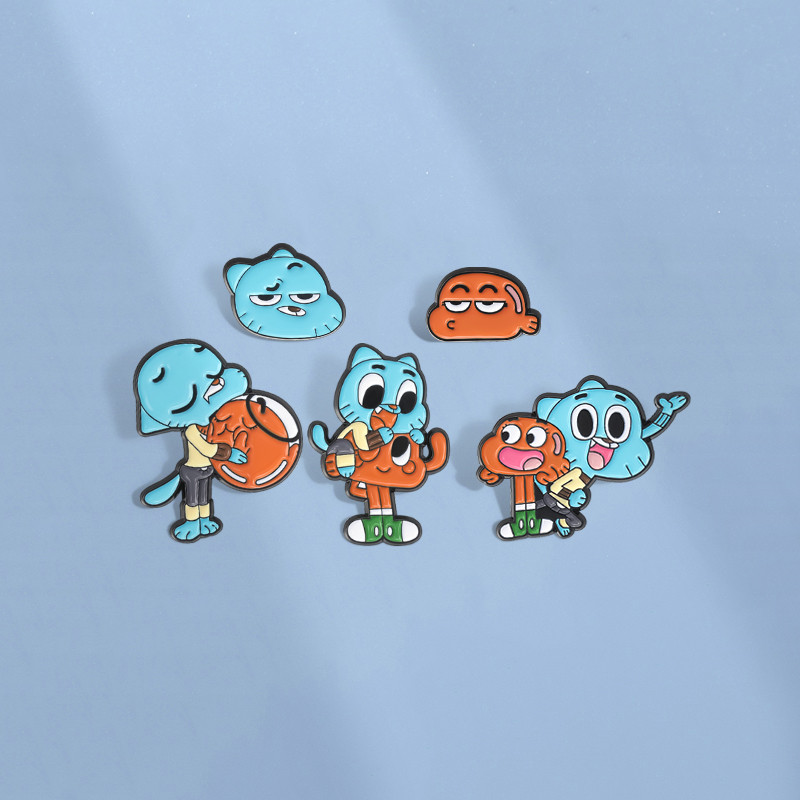 Cartoon Gumball Darwin Pin O Incrível Mundo De Broche Comic Animation Pins Lapela Emblemas Jóias Presentes Para Amigos em Oferta na Shopee