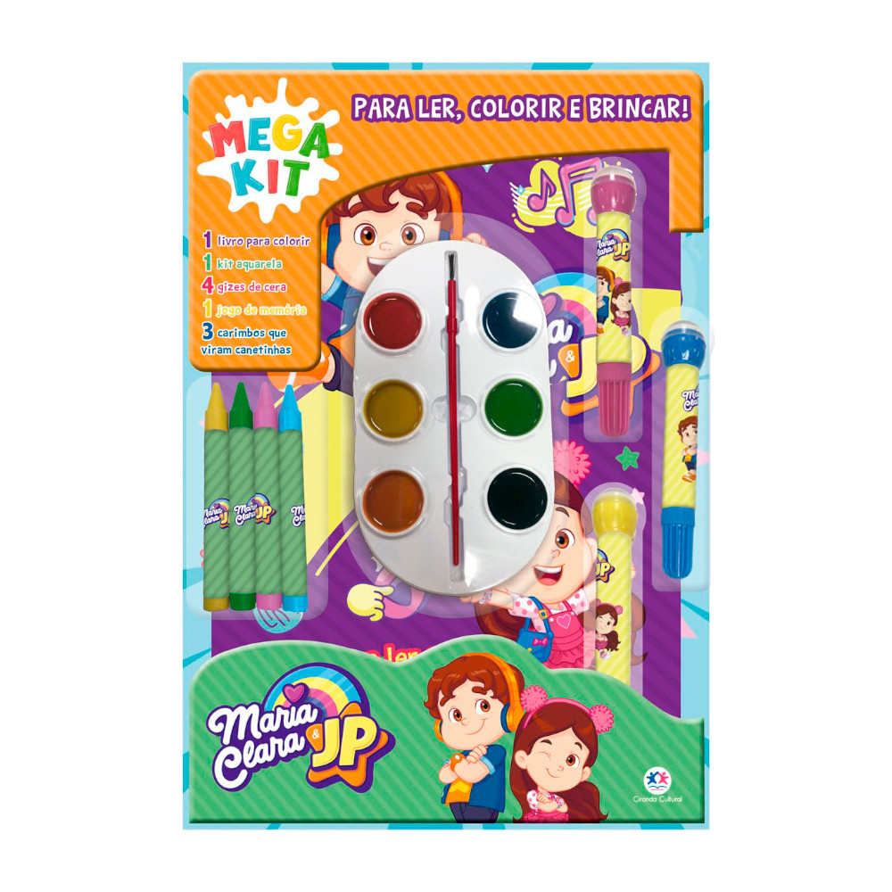 Mega Kit Para Ler, Colorir e Brincar | Maria Clara e JP