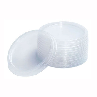 Tampa plástica descartável transparente TPL100 50und Altacoppo em Oferta na Shopee