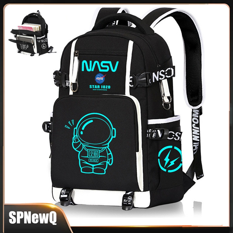 Bolsa Astronauta Mochila Infantil Luminosa À Prova D'água Para Crianças Escolar Meninos Ortopédico Livros De Primária