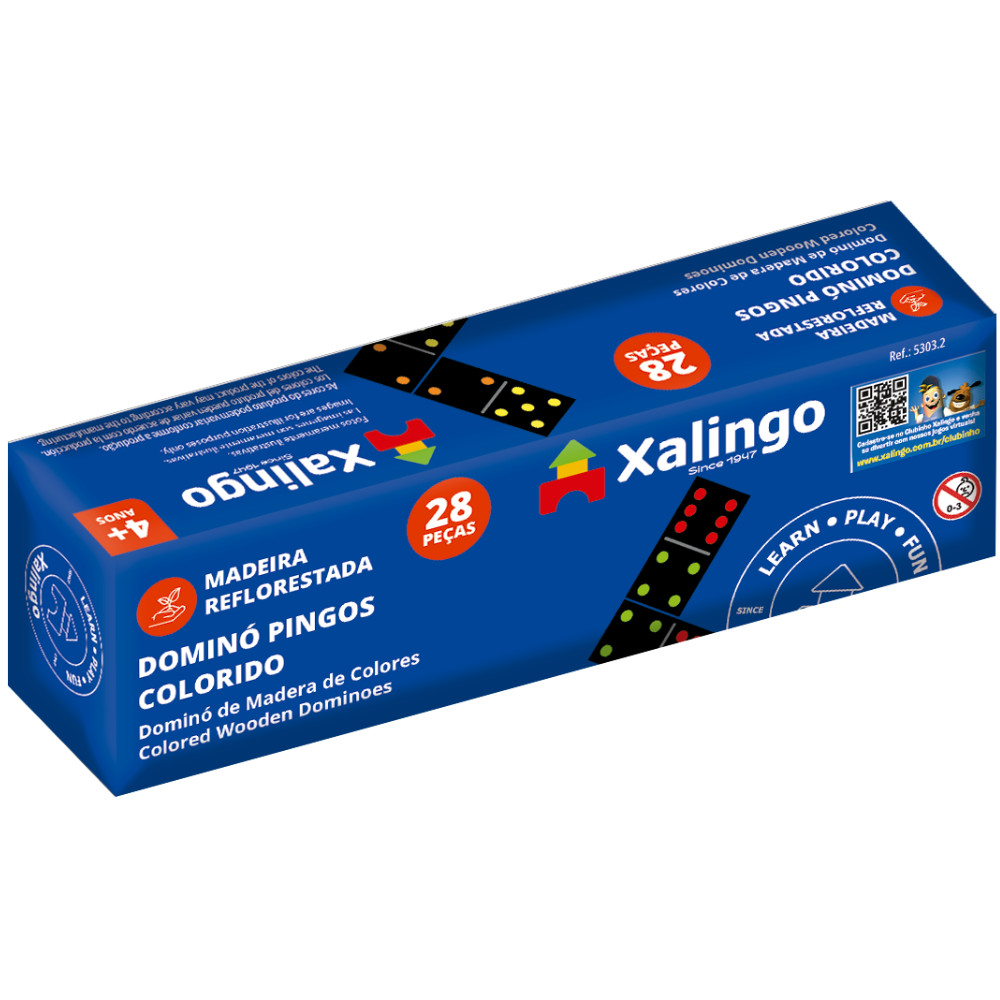 JOGO DOMINÓ PINGOS COLORIDOS 28 PEÇAS XALINGO DESENVOLVIMENTO ATENÇÃO FOCO FAMÍLIA CRIANÇA DIVERSÃO em Oferta na Shopee