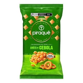 Salgadinho De Trigo Anéis De Cebola Piraquê 50g em Oferta na Shopee