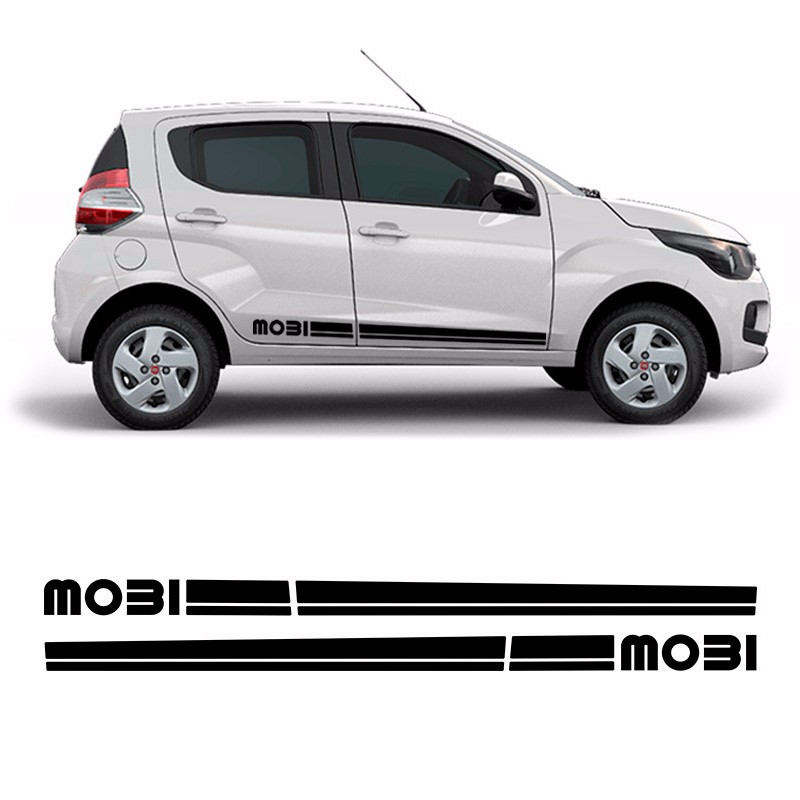 Faixa Lateral Fiat Mobi Adesivo Decorativo Preto