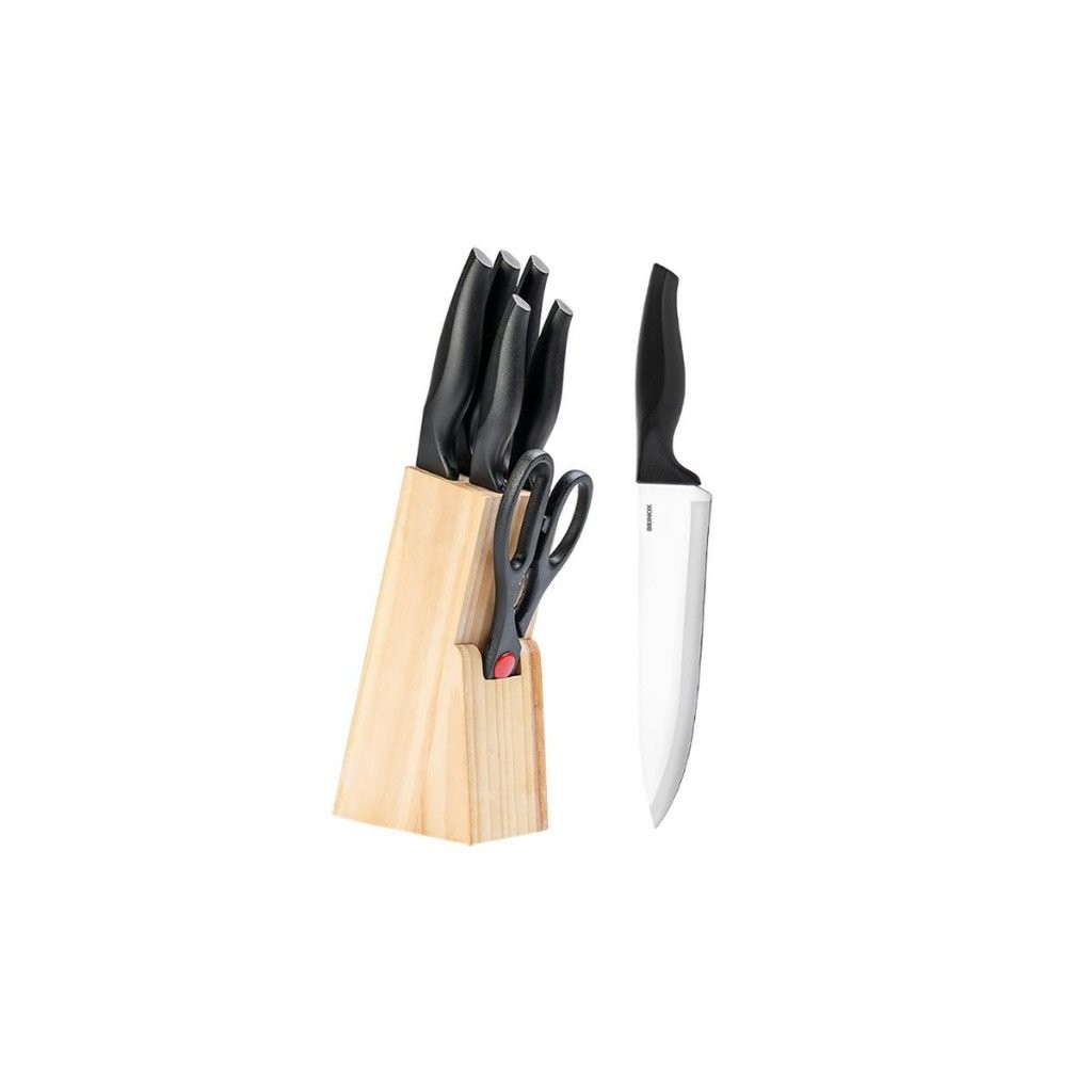 Conjunto de Facas 7 Peças com Cepo Cross Brinox