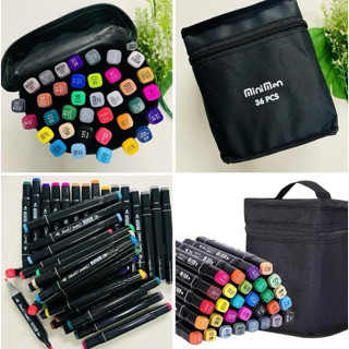 Kit Canetas 36un Para Desenho e Pintura Com Ponta Dupla E Estojo em Oferta na Shopee