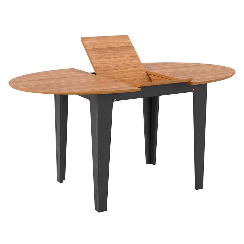 Mesa de Jantar Extensível Oval Helena Freijó e Preta em Oferta na Shopee