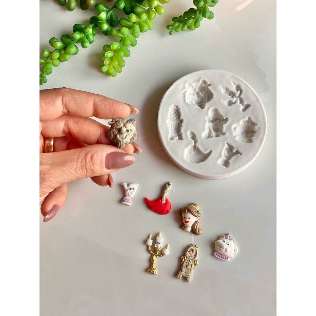 Molde A Bela e a Fera - miniaturas