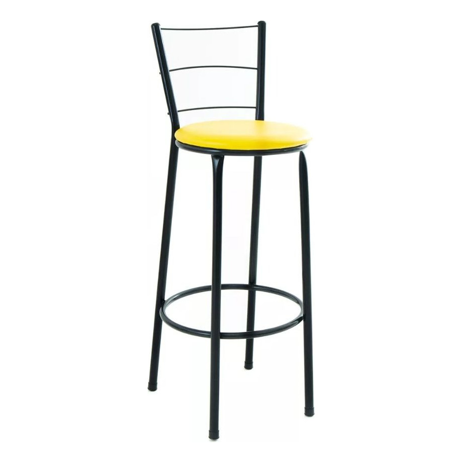 1 Banqueta Alta Preta Para Cozinha Balcão