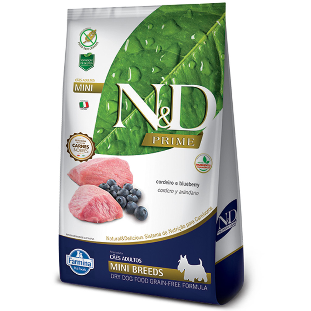 Ração Farmina N&D Prime Cães Mini Cordeiro & Blueberry 2,5kg em Oferta na Shopee
