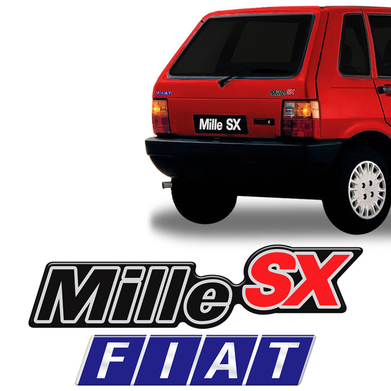 Kit Adesivos Fiat Uno Mille Sx Resinado Modelo Original em Oferta na Shopee